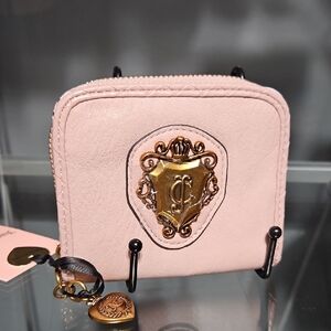 Juicy Couture NWT Emblem Light Pink Compact Wallet